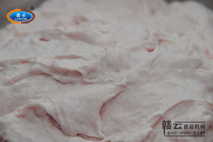 高速肉丸打漿機打好的肉漿