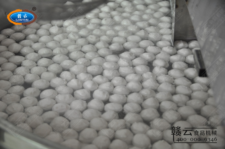 客戶試機體驗-自動煮丸水槽定型肉丸